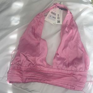 Zara satin crop top